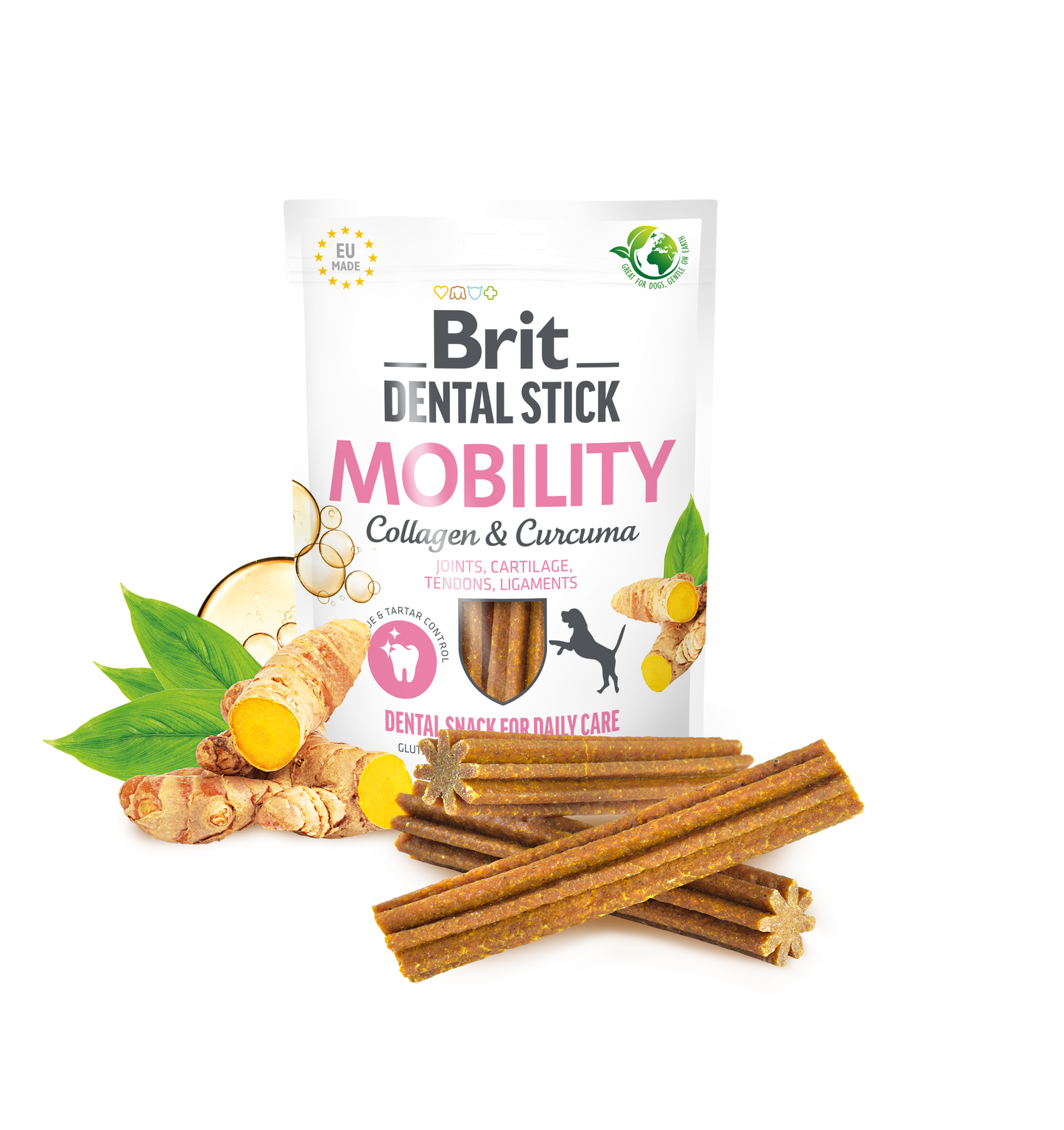 Brit Dental Stick Mobility avec Collagene & Curcuma - 7 pièces - 250g